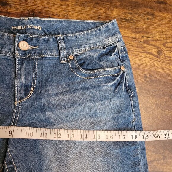 Maurices Jeans Size 10 R Low Rise Bootcut Thick Stitch Medium Light Wash NWOT - Picture 6 of 10